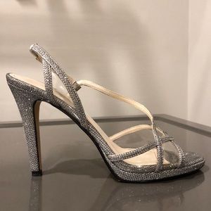Caparros Silver sparkle high heels